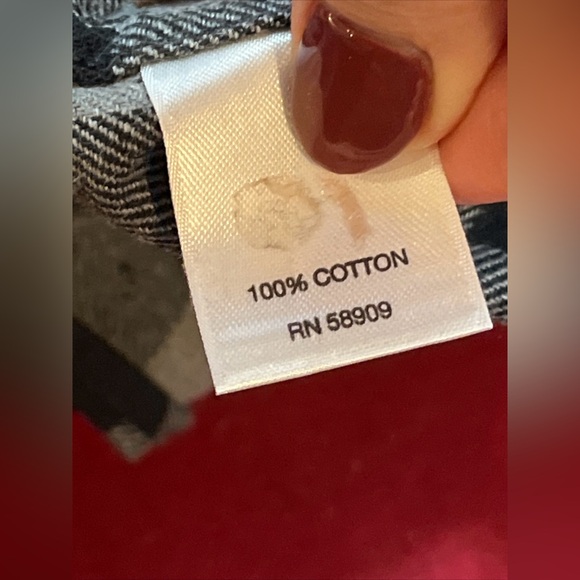 ROWM Black Gray buffalo plaid Checkered button Shirt Long Sleeve men 2XL Cotton - Picture 13 of 14